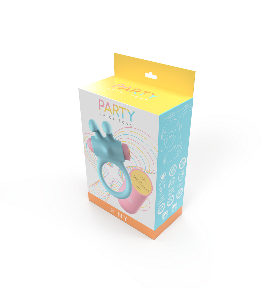 RINY VIBRATING RING WITH BLUE SILICONE USB CONTROLLER