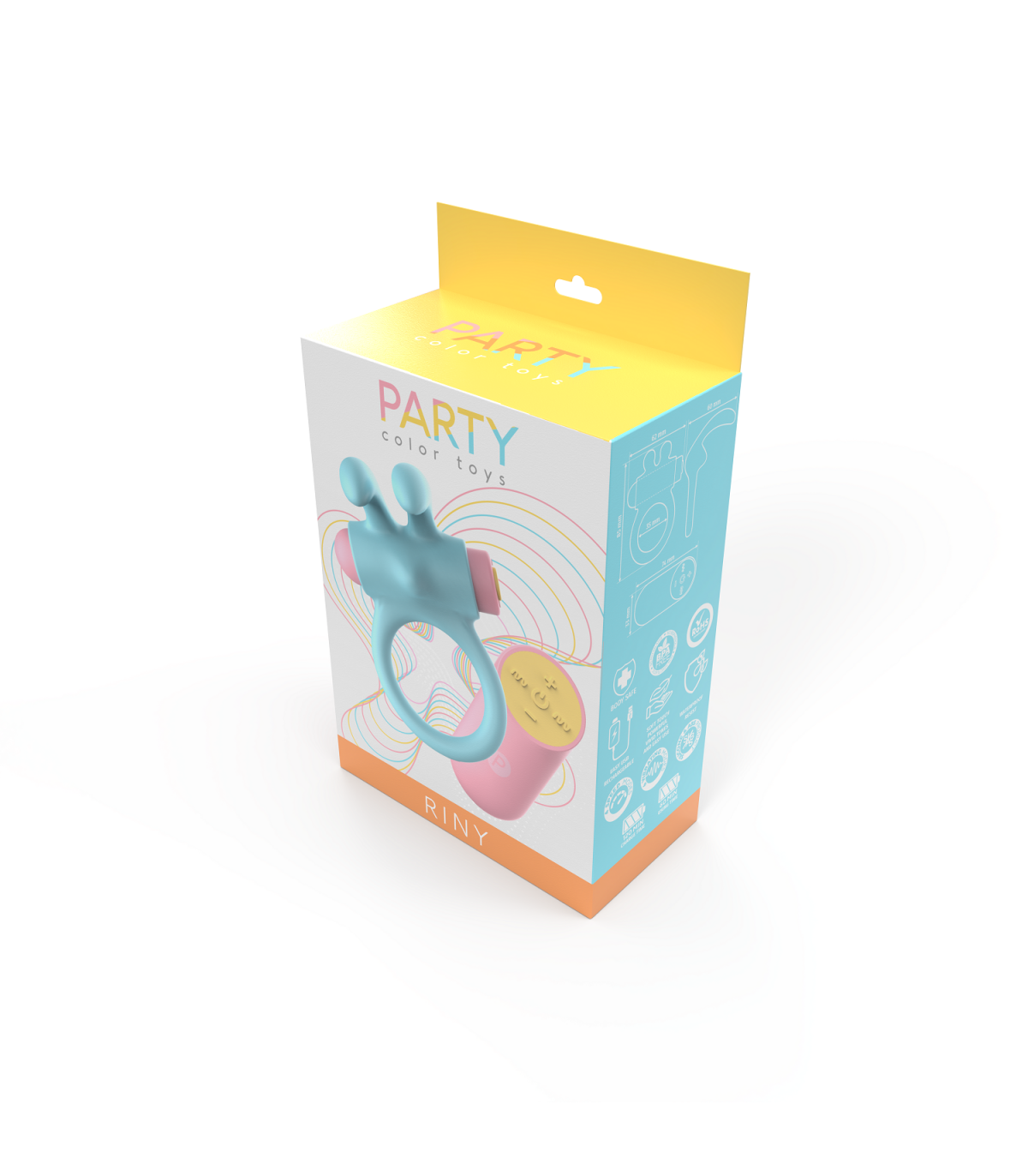 RINY VIBRATING RING WITH BLUE SILICONE USB CONTROLLER