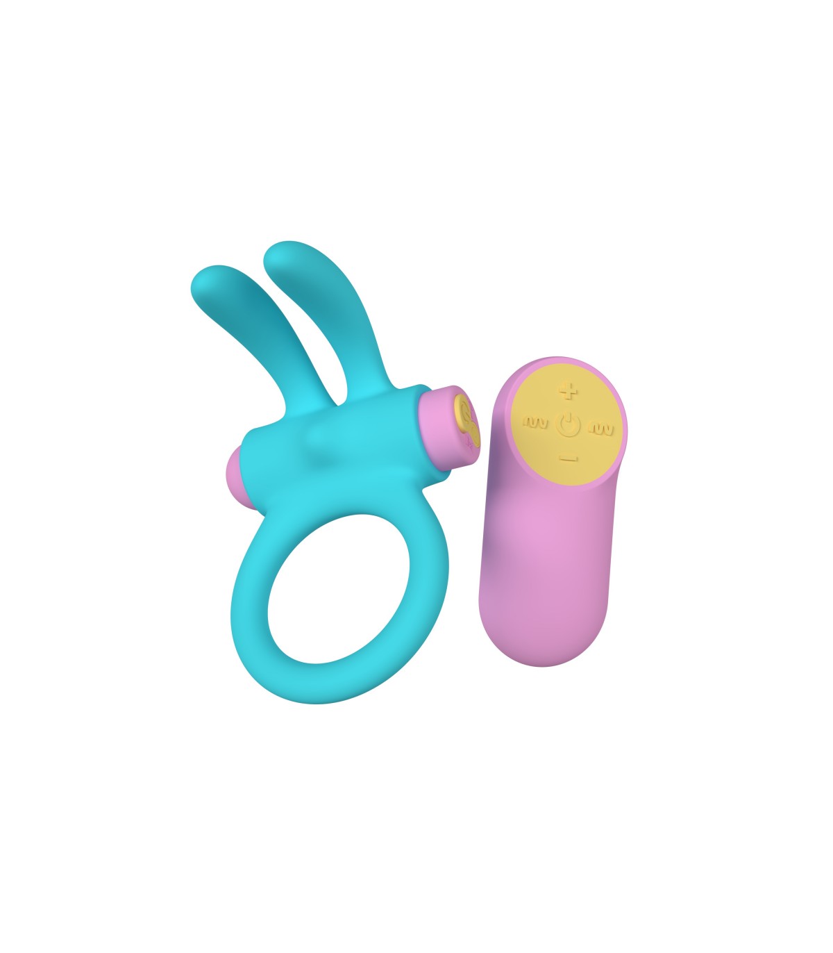 RINY VIBRATING RING WITH BLUE SILICONE USB CONTROLLER