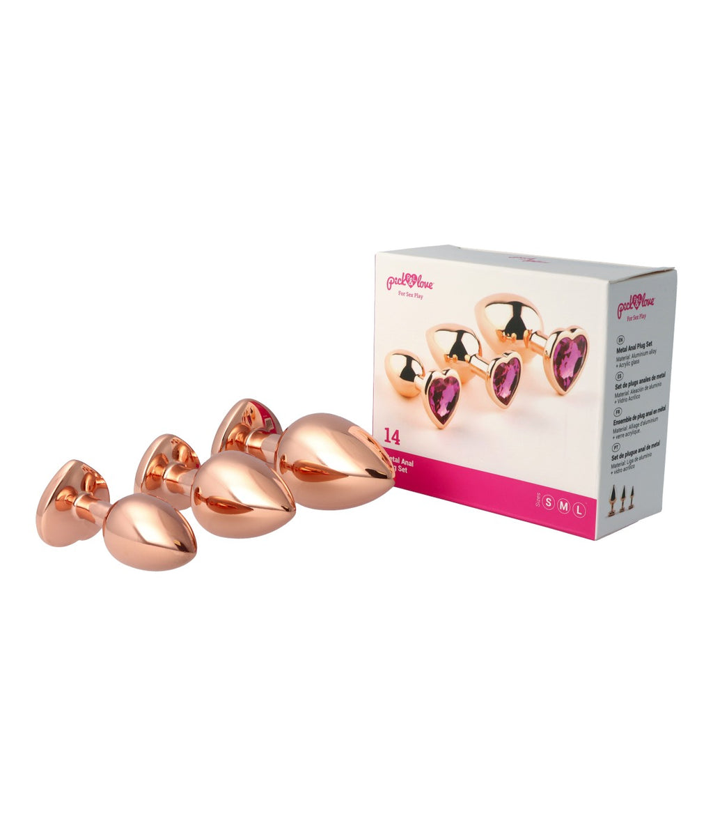 N. 14 METAL BUTT PLUG SET