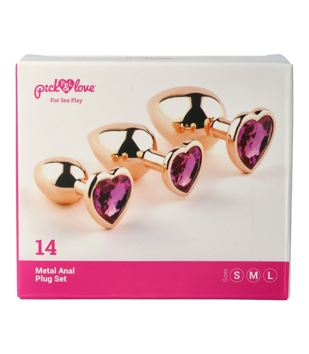 N. 14 METAL BUTT PLUG SET