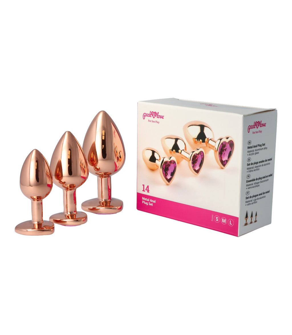 N. 14 METAL BUTT PLUG SET
