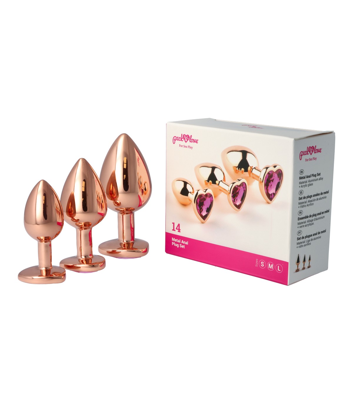 N. 14 METAL BUTT PLUG SET