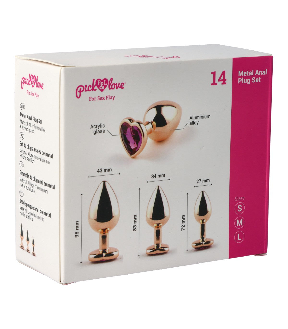 N. 14 METAL BUTT PLUG SET
