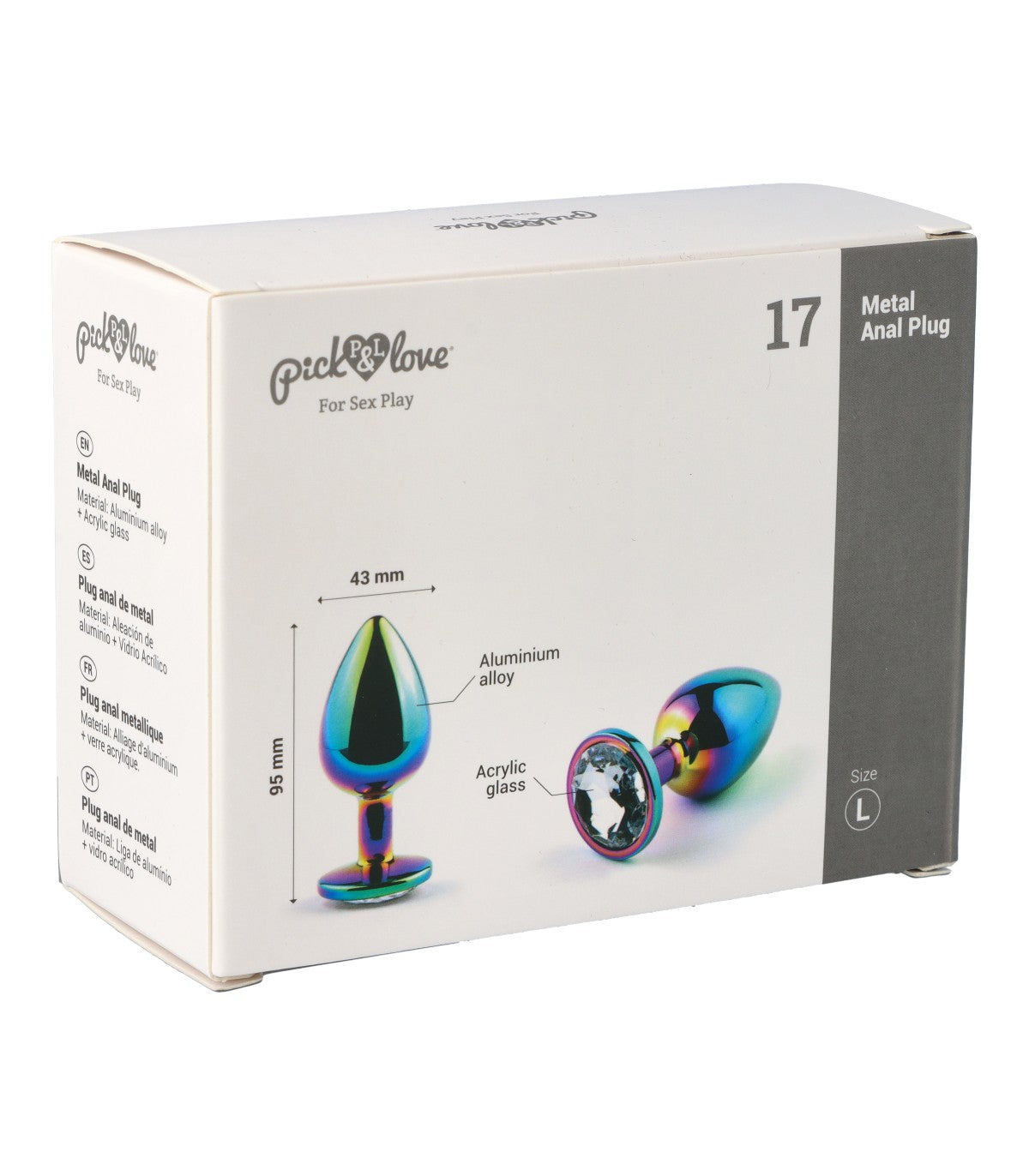 Metal butt plug No. 17 size L