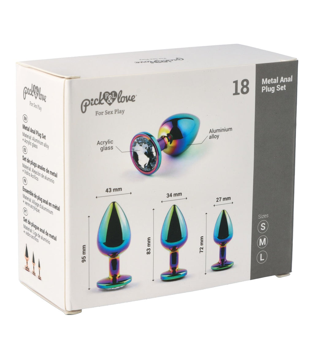 METAL BUTT PLUG SET NO. 18