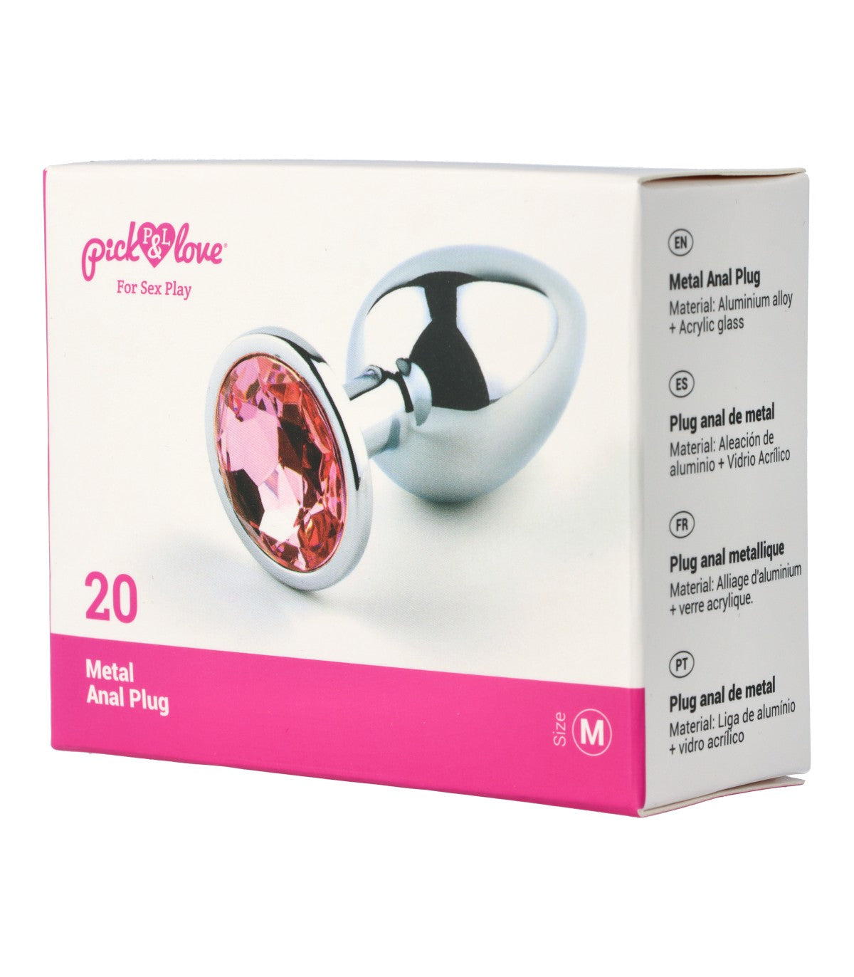 Metal butt plug no. 20 size M