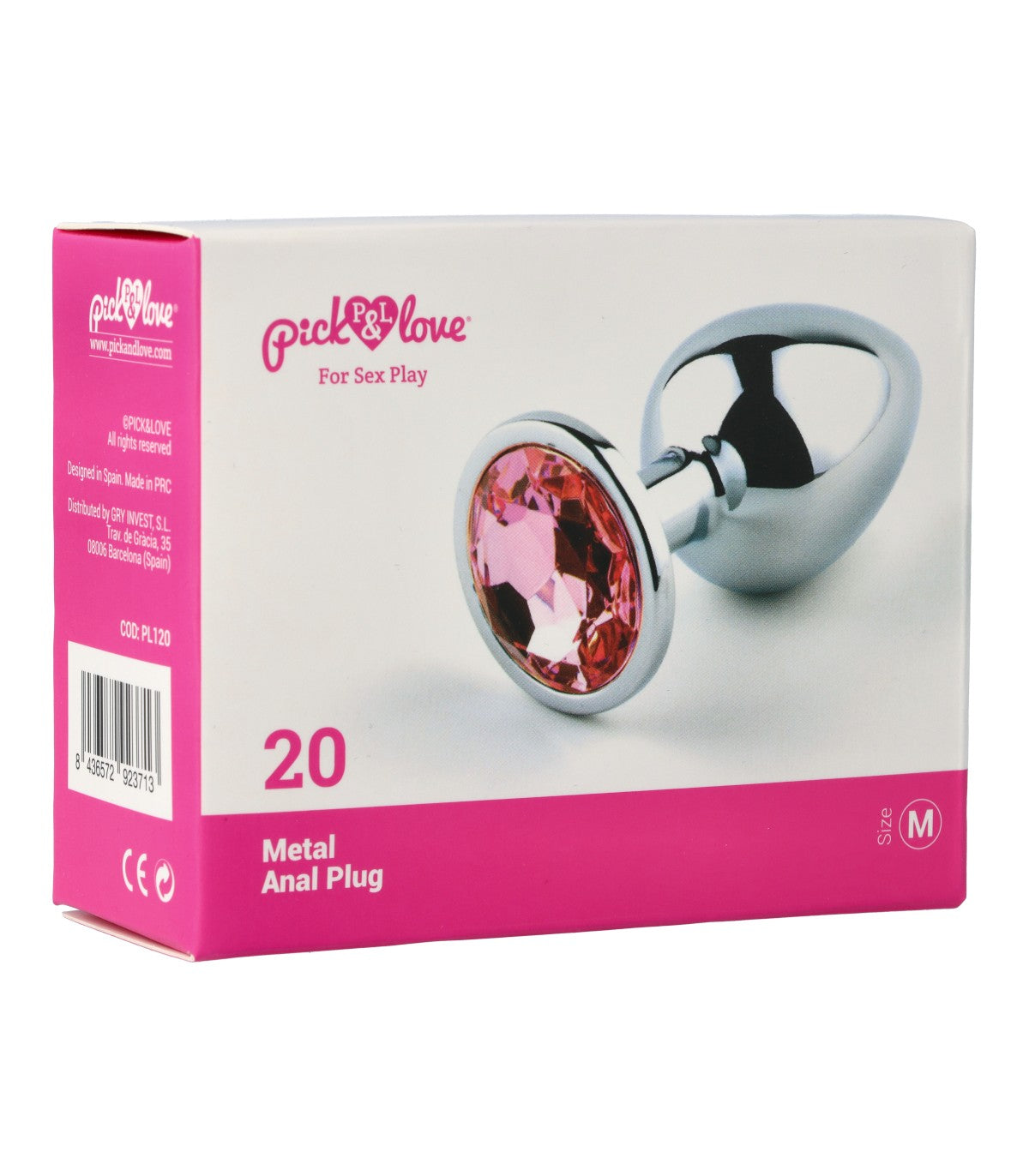 Metal butt plug no. 20 size M