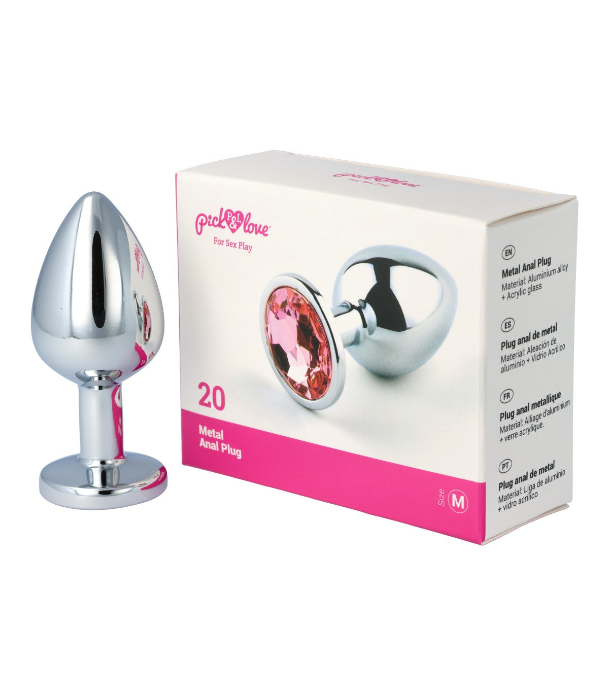 Metal butt plug no. 20 size M