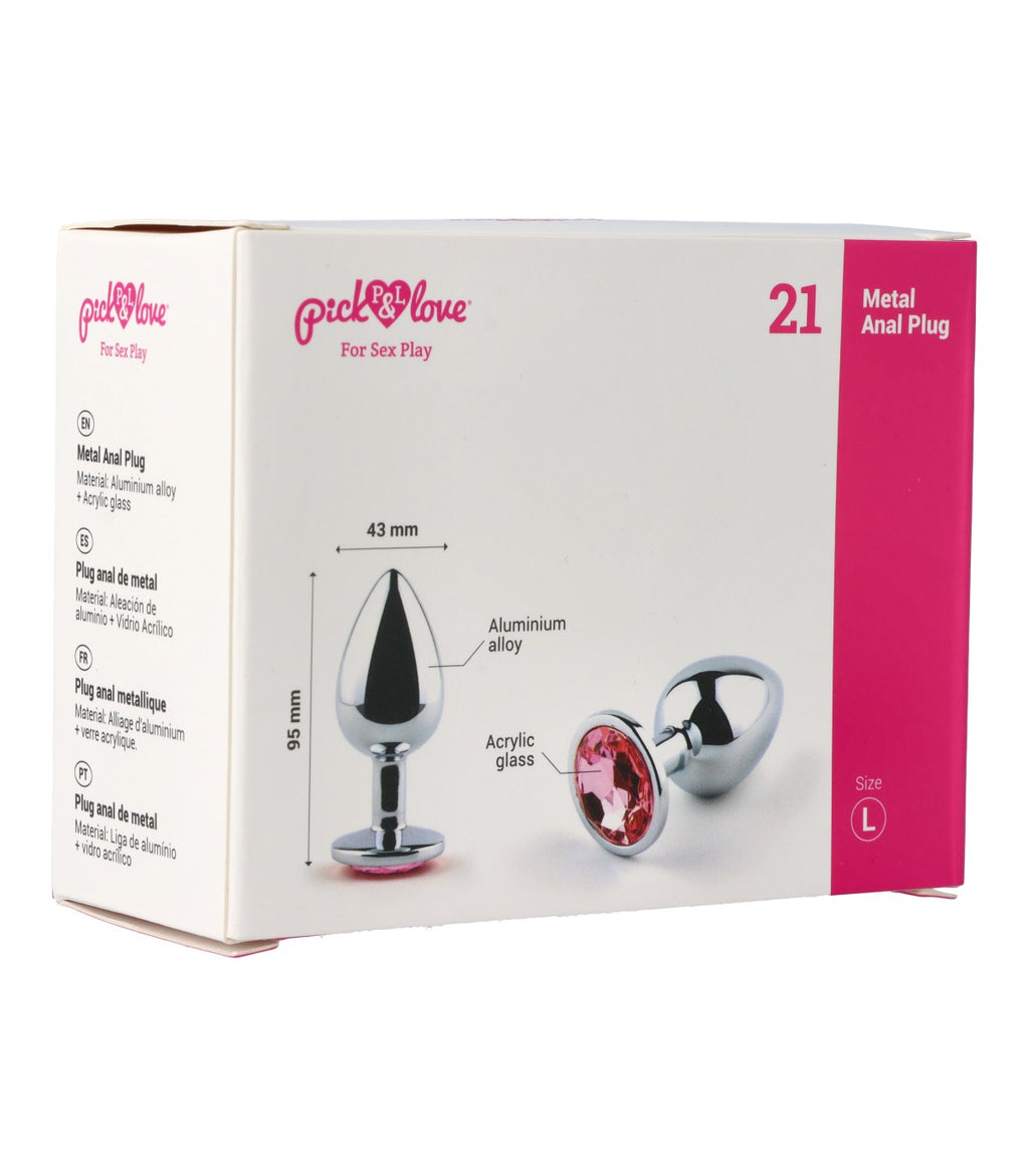 Metal butt plug no. 21 size L