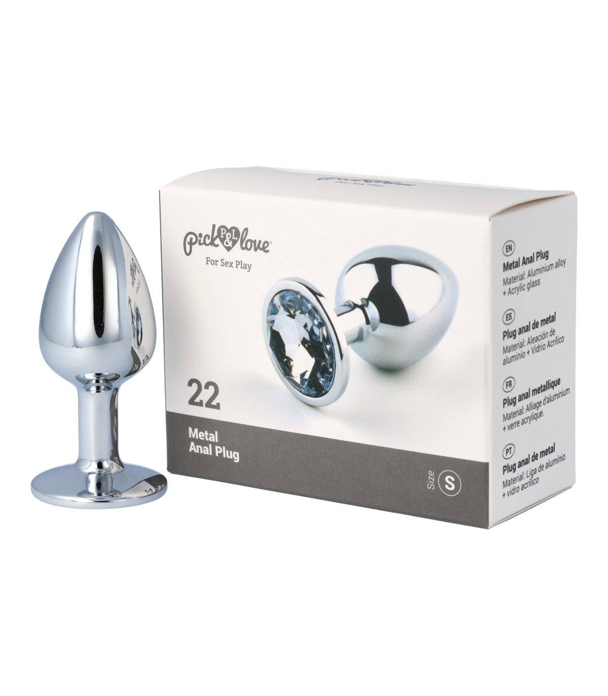 Metal butt plug n. 22 size S