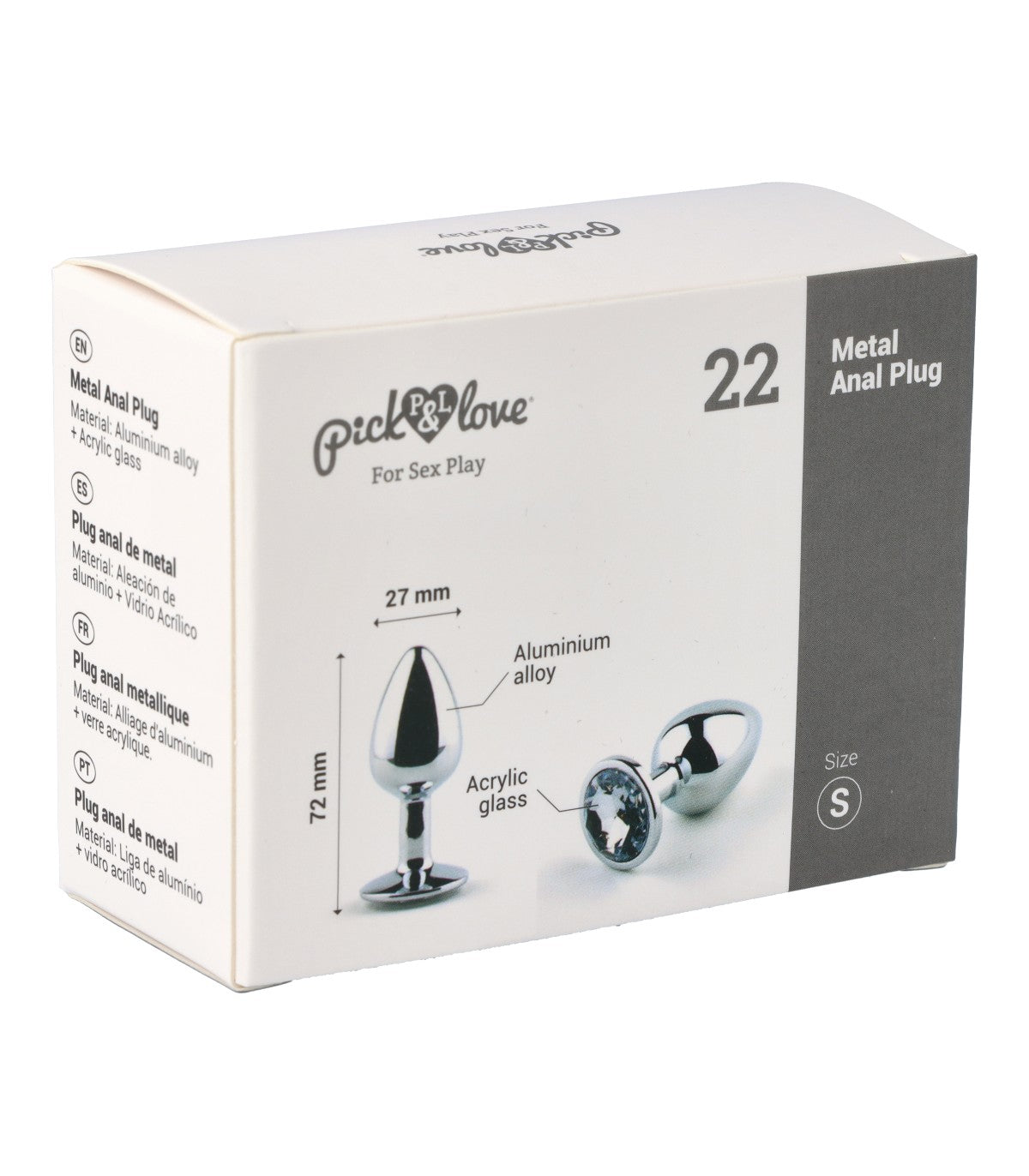 Metal butt plug n. 22 size S