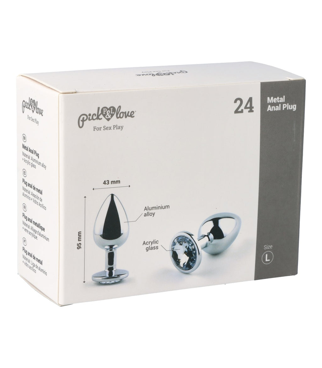 Metal anal plug no. 24, size L