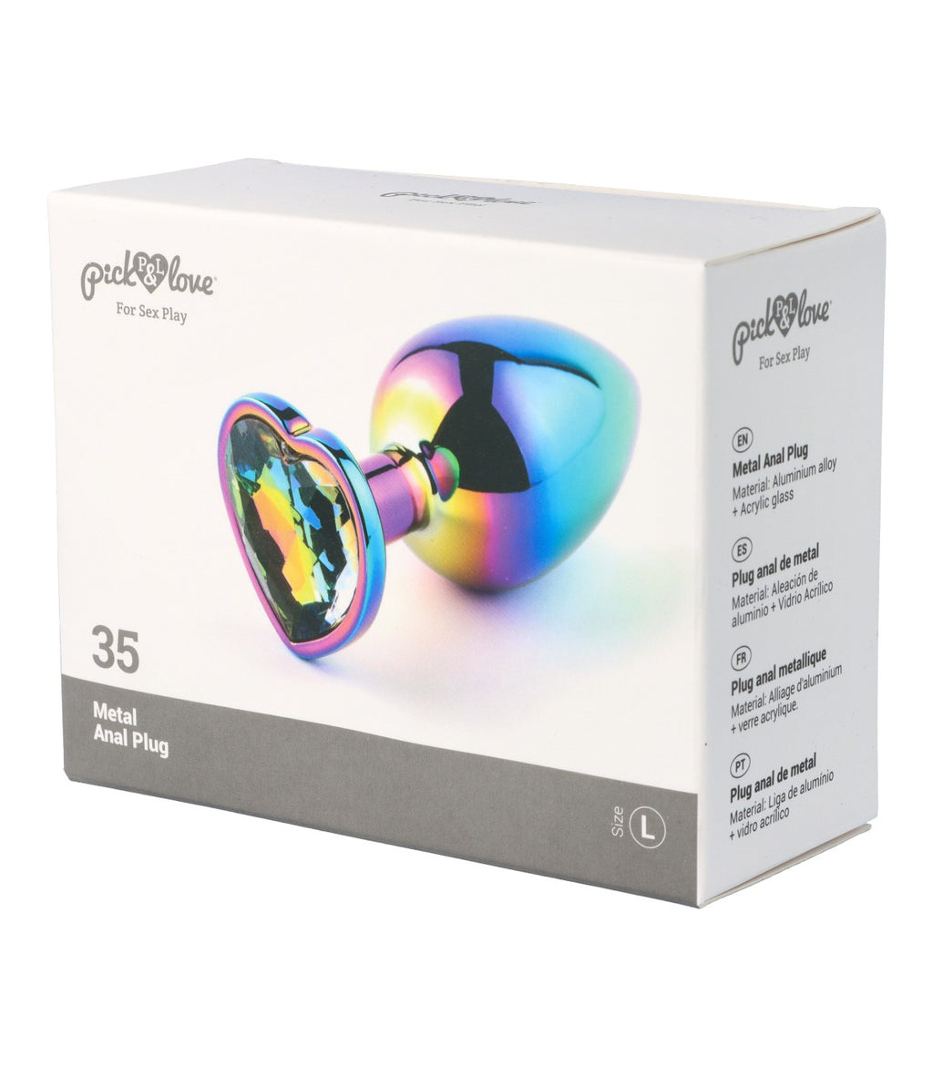 Metal anal plug no. 35 size L