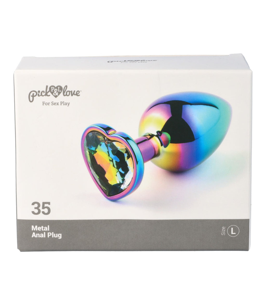 Metal anal plug no. 35 size L