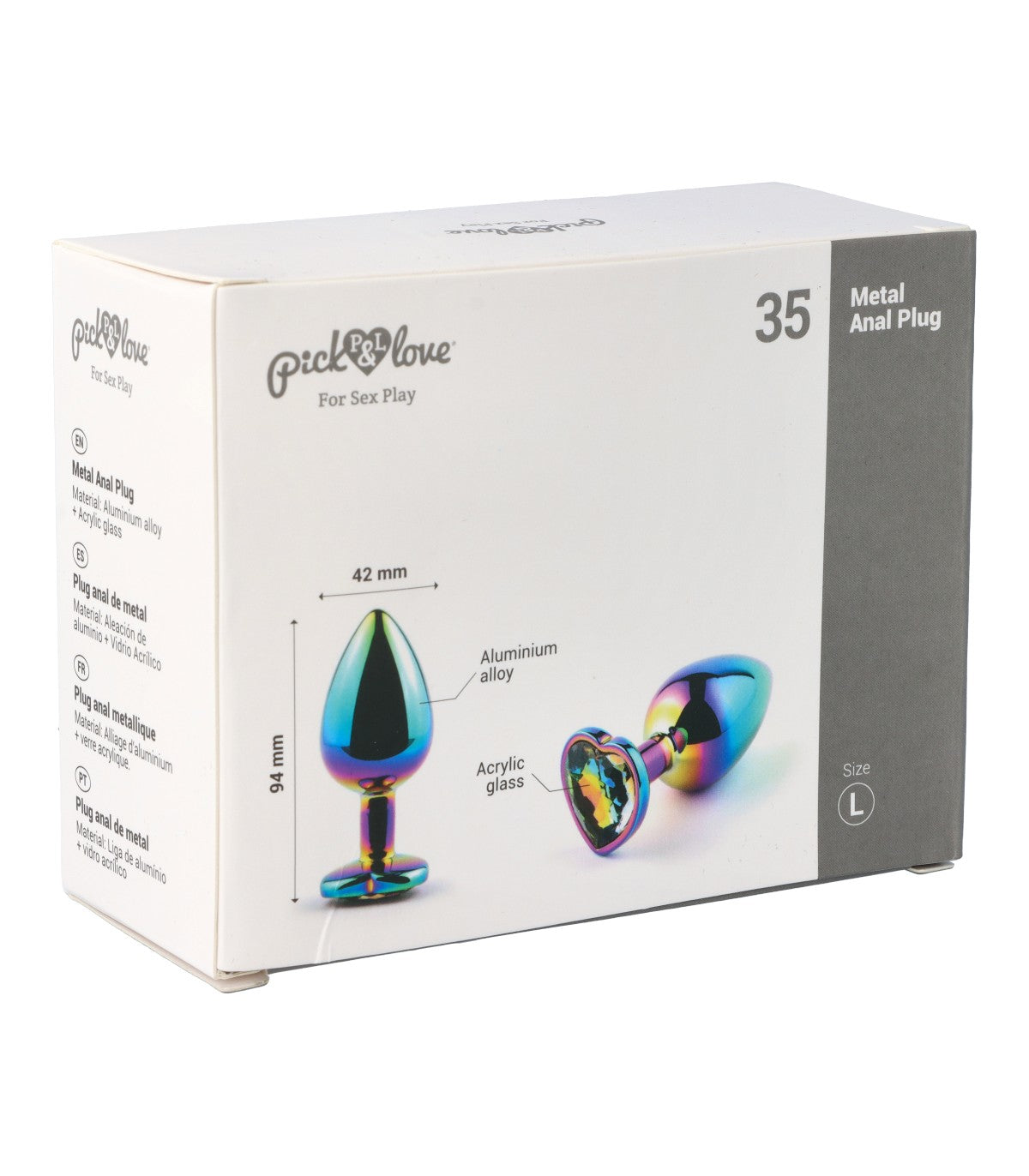 Metal anal plug no. 35 size L