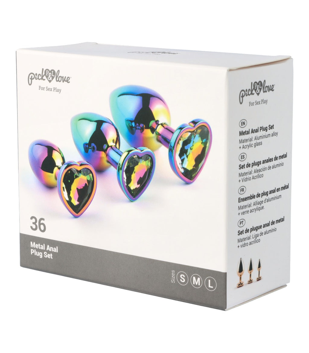 PLUG ANALI IN METALLO - SET DA 36 PEZZI