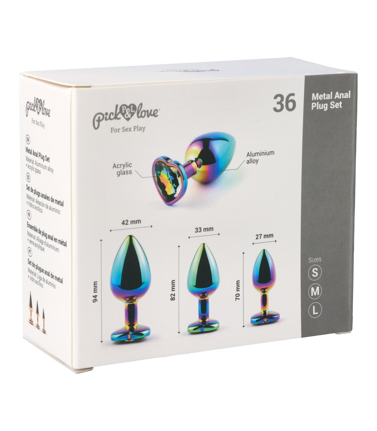 PLUG ANALI IN METALLO - SET DA 36 PEZZI