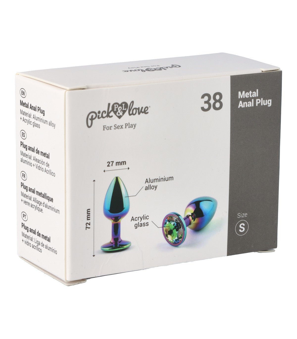 N. 38 PLUG ANALE IN METALLO, TAGLIA S