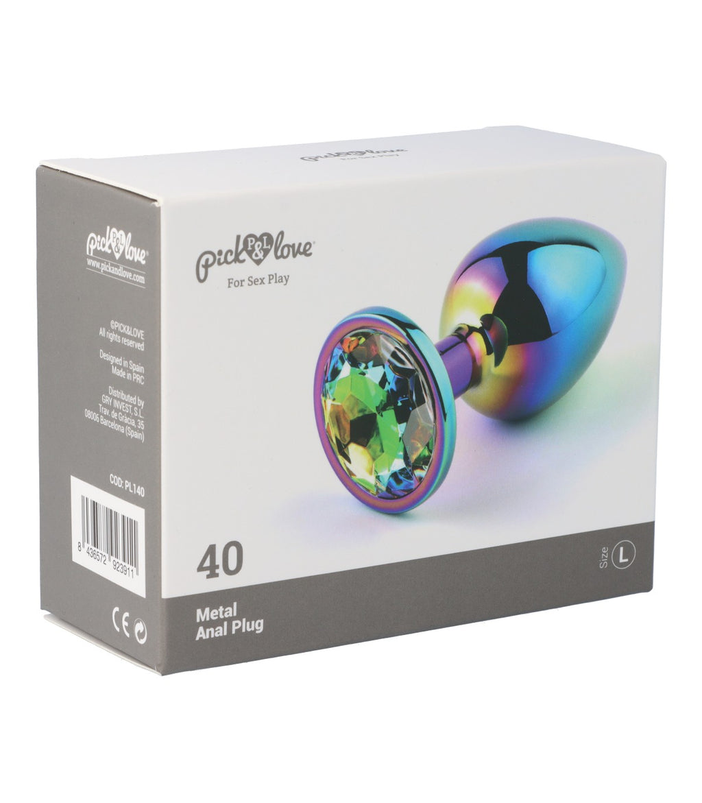 Metal anal plug no. 40 size L