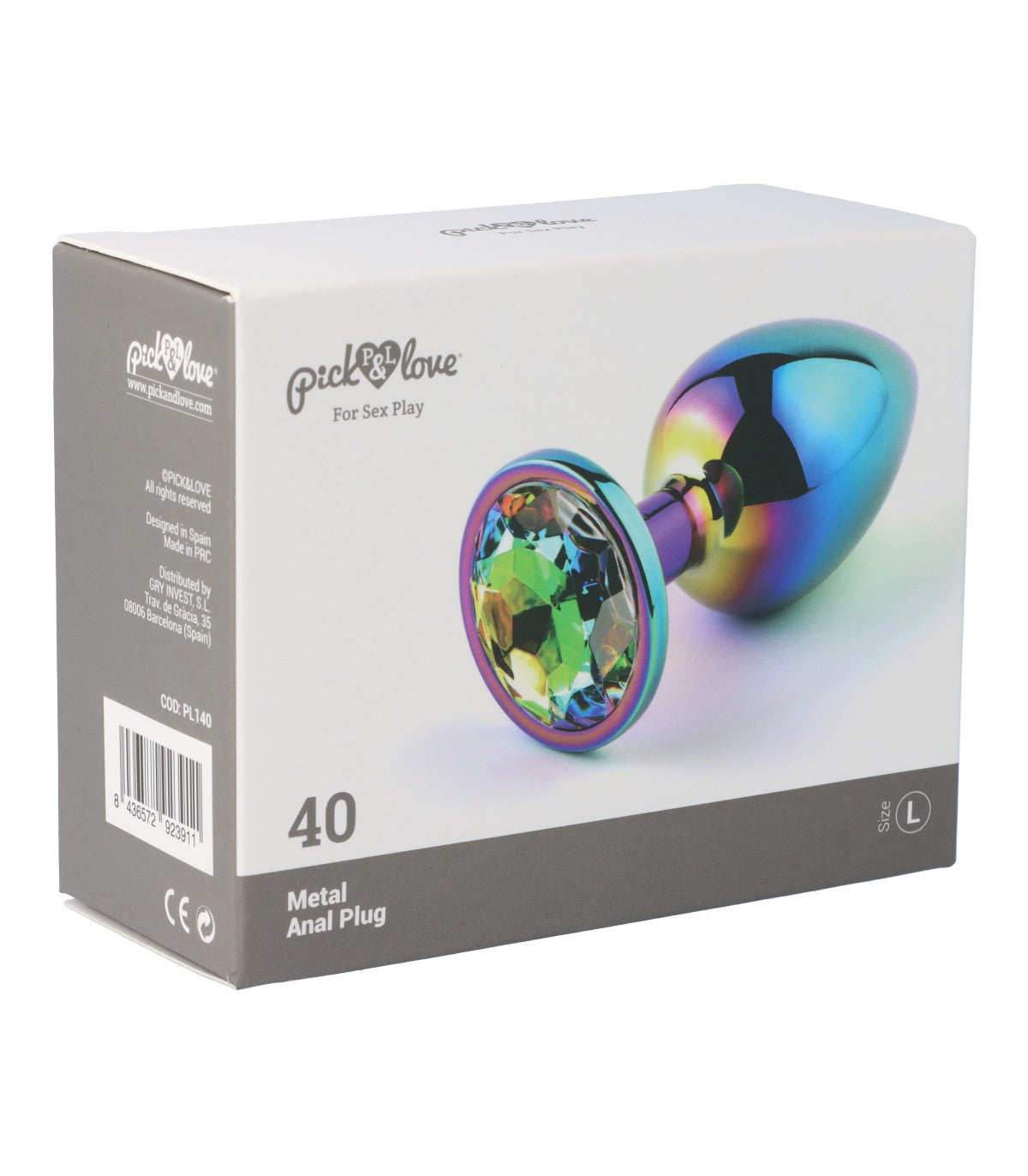 Metal anal plug no. 40 size L