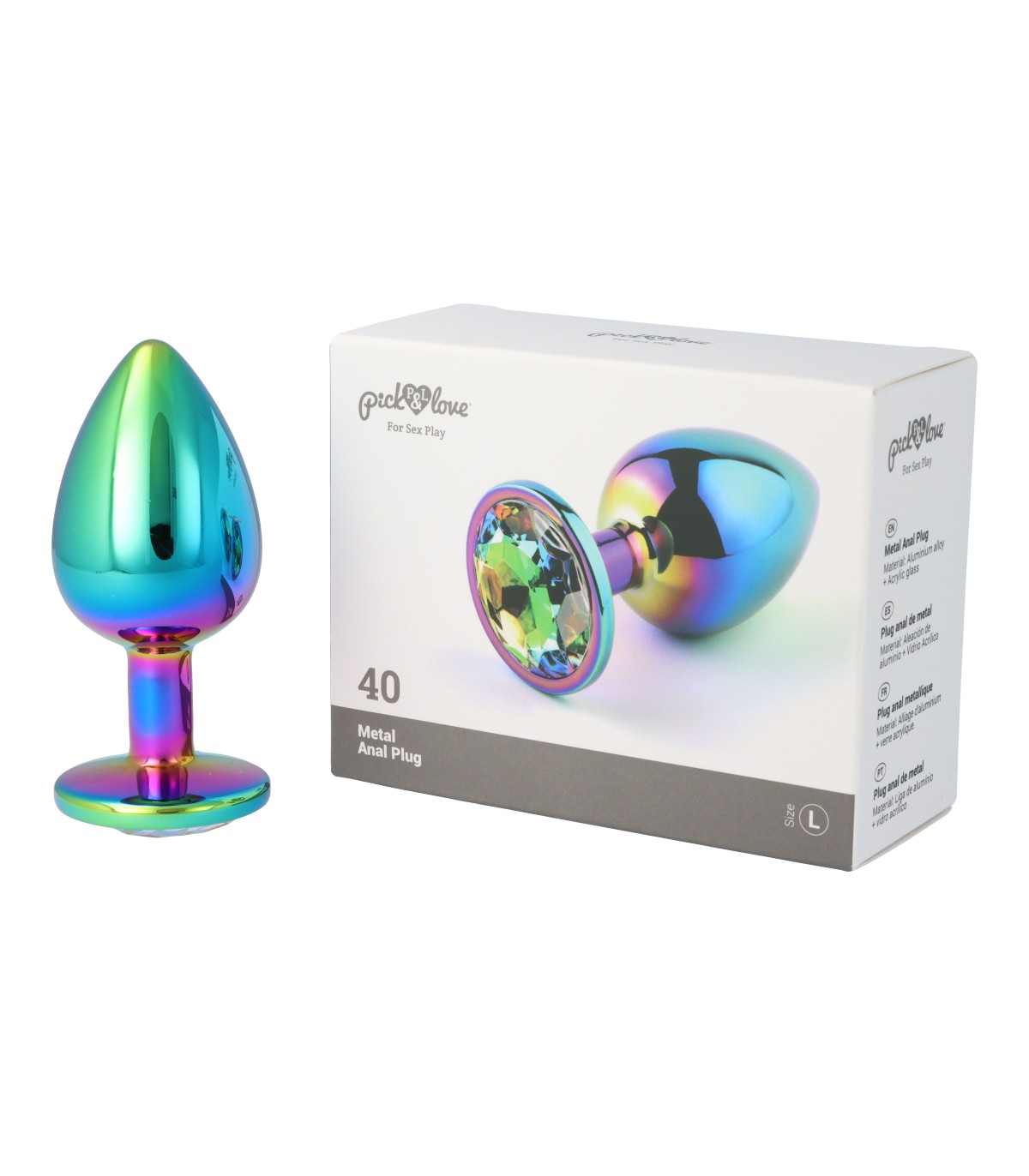 Metal anal plug no. 40 size L