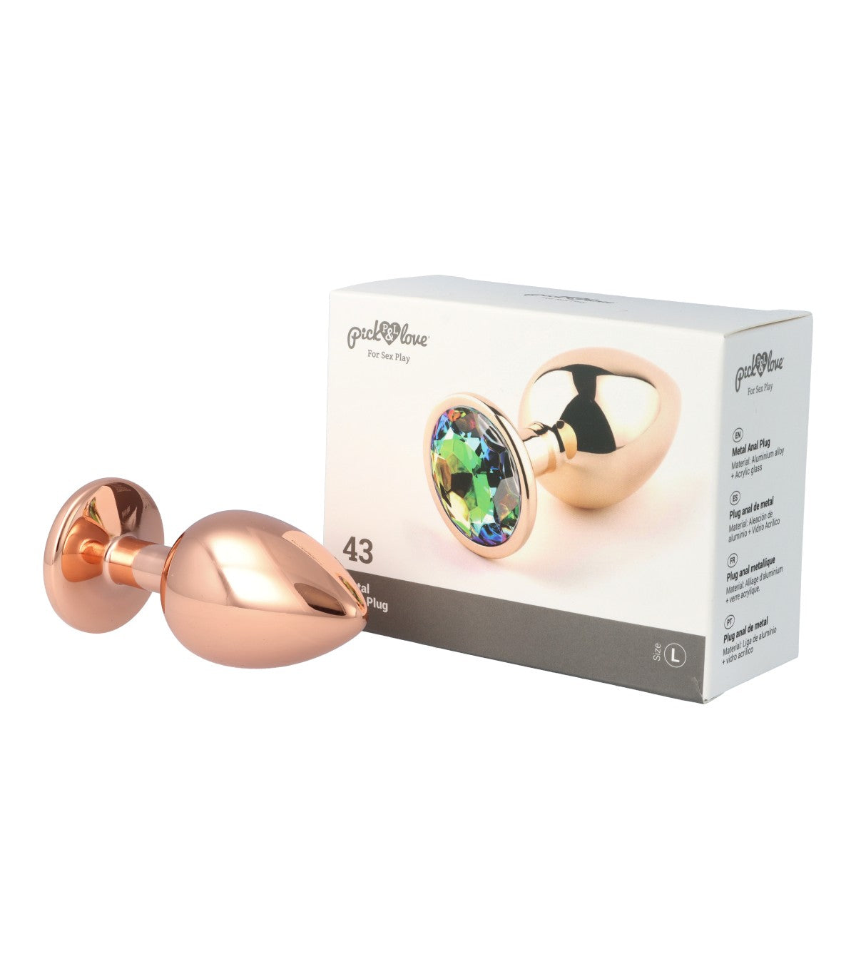 Metal anal plug no. 43 size L