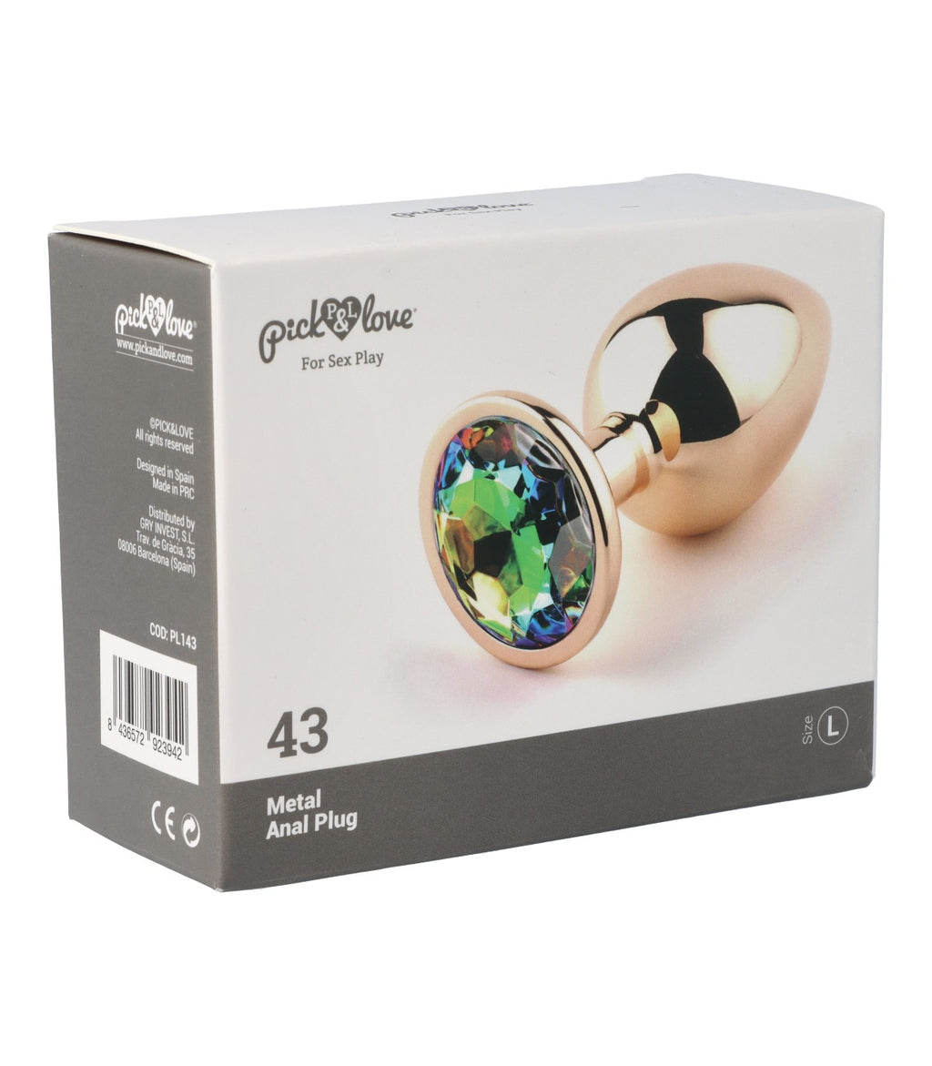 Metal anal plug no. 43 size L