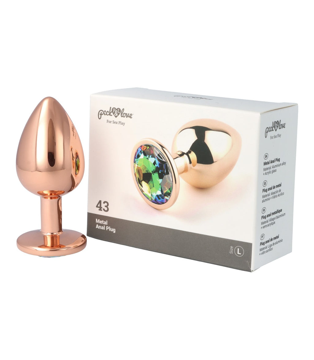 Metal anal plug no. 43 size L