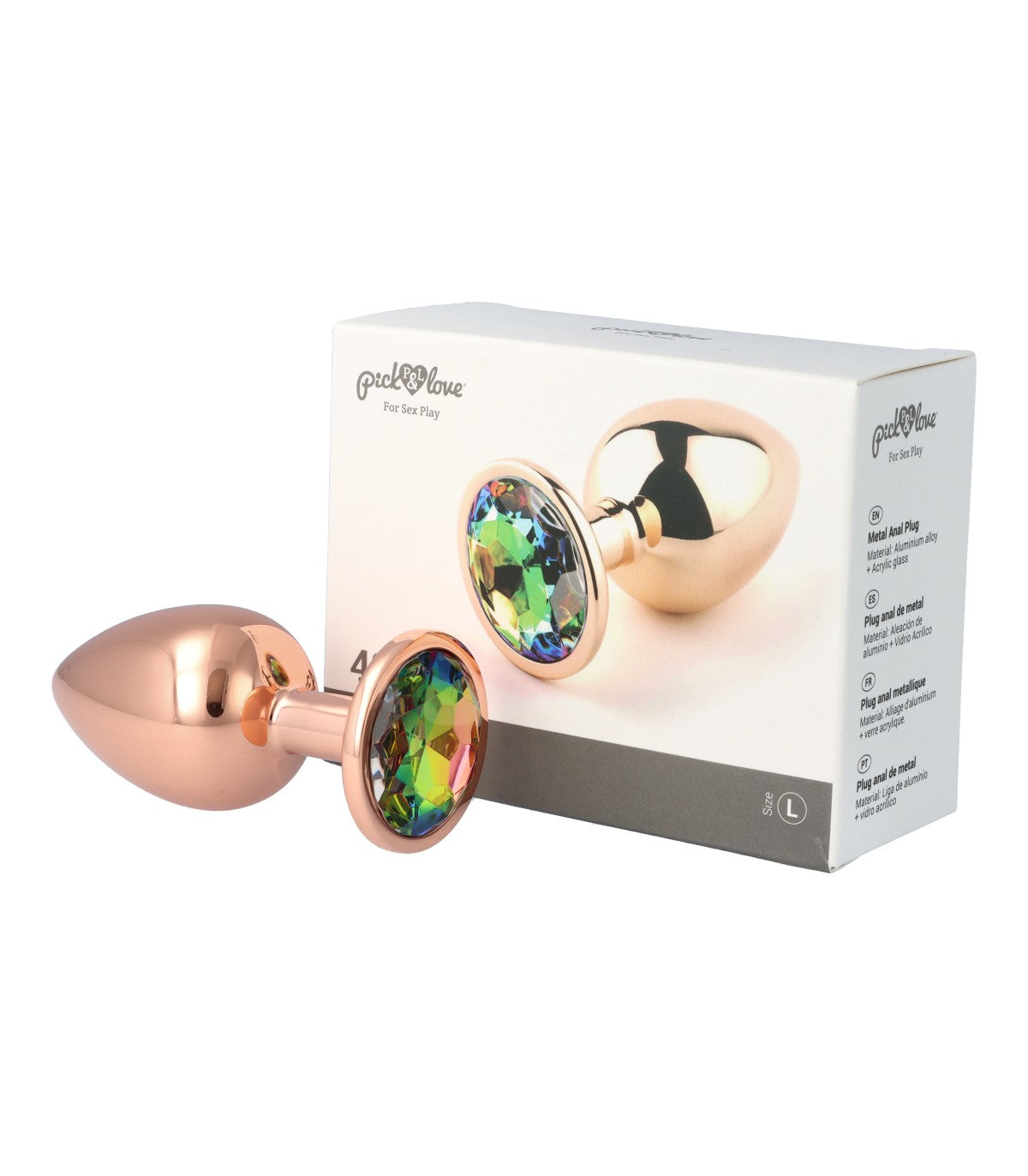 Metal anal plug no. 43 size L