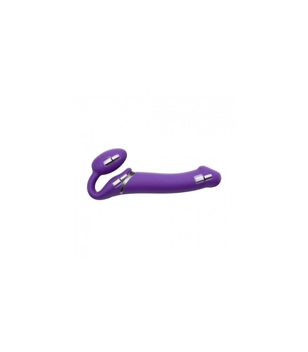 Cablaggio USB con doppia vibrazione in silicone flessibile e telecomando, viola, L