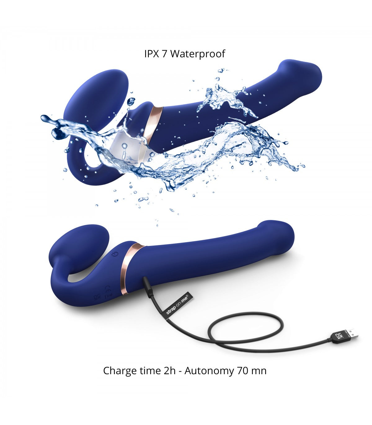 HARNESS REGOLABILE MULTIORGASMO S BLU