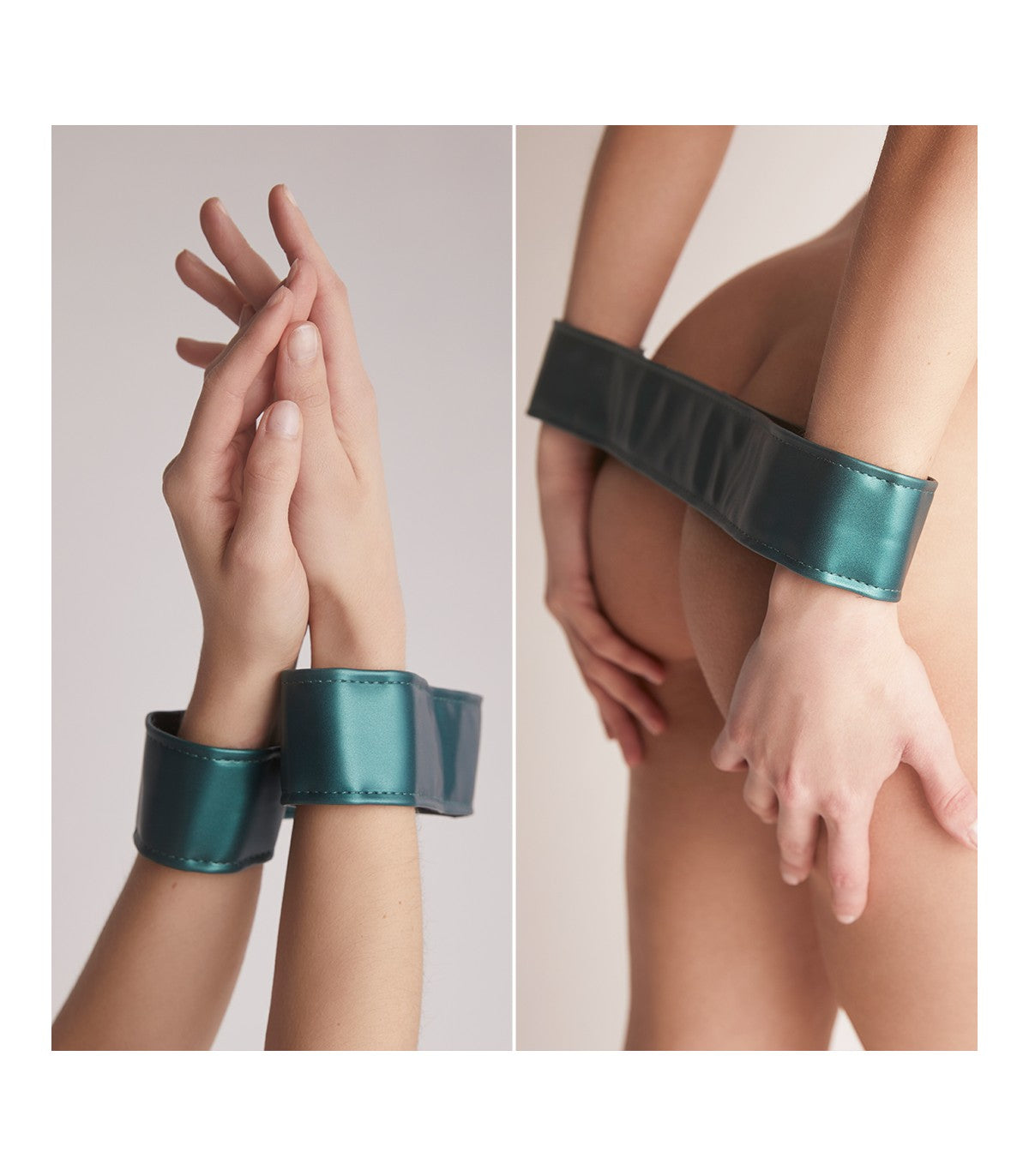 FAUX LEATHER HARNESS CURIOUS - METALLIC GREEN