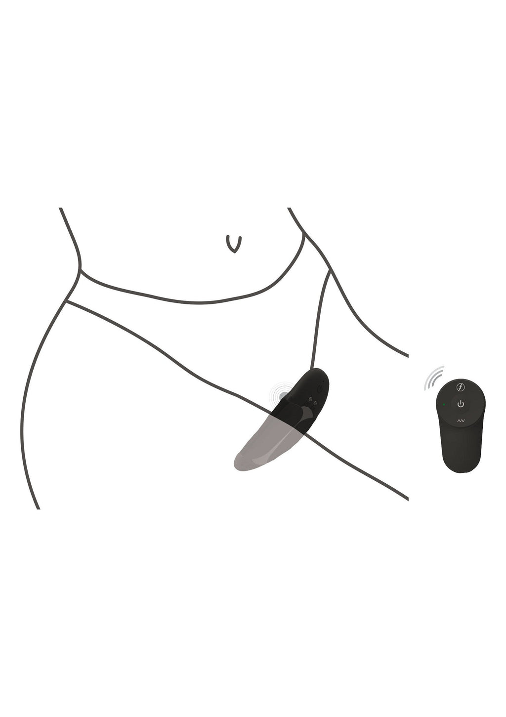 Vibratore per mutandine Kalli nero