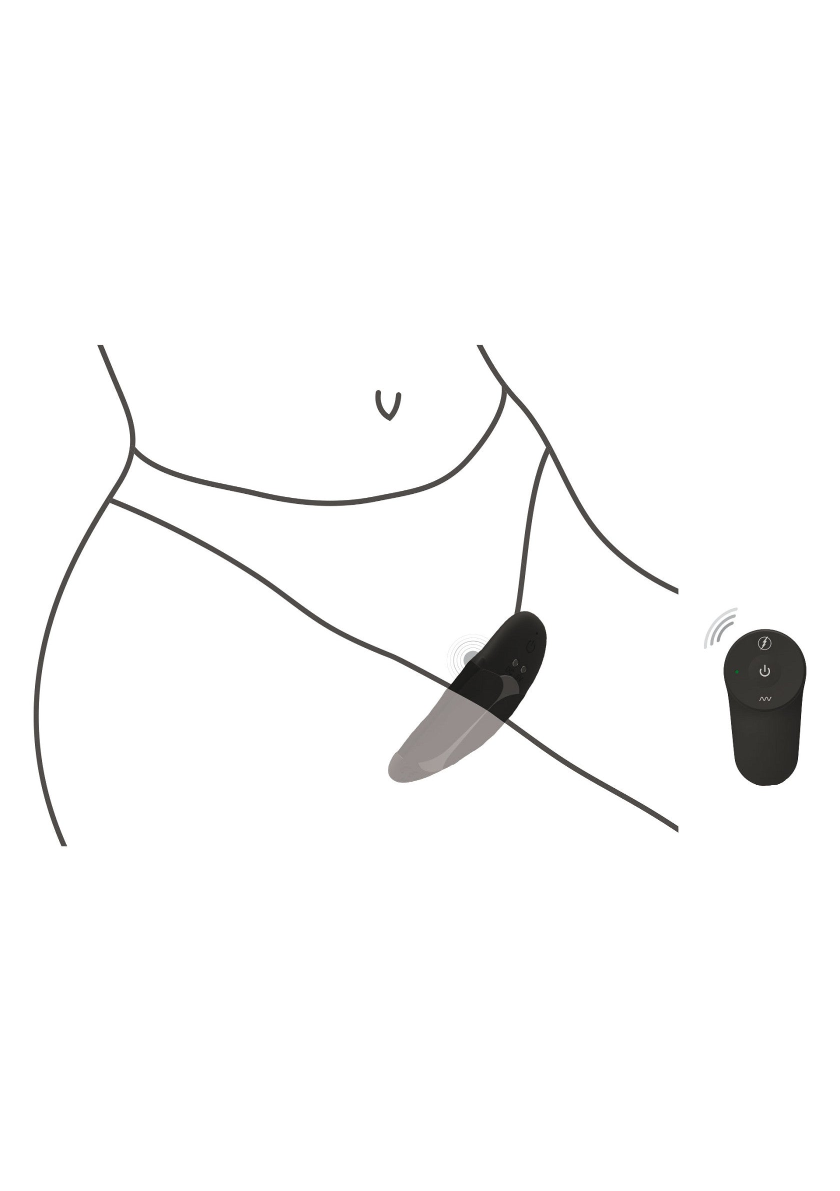 Vibratore per mutandine Kalli nero