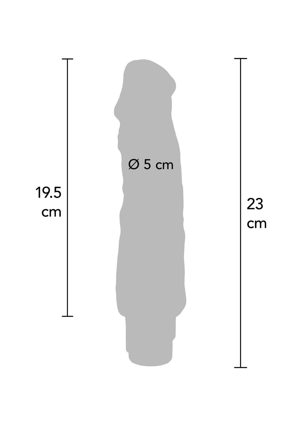 Vibratore a doppia densità 23 cm TPE color carne