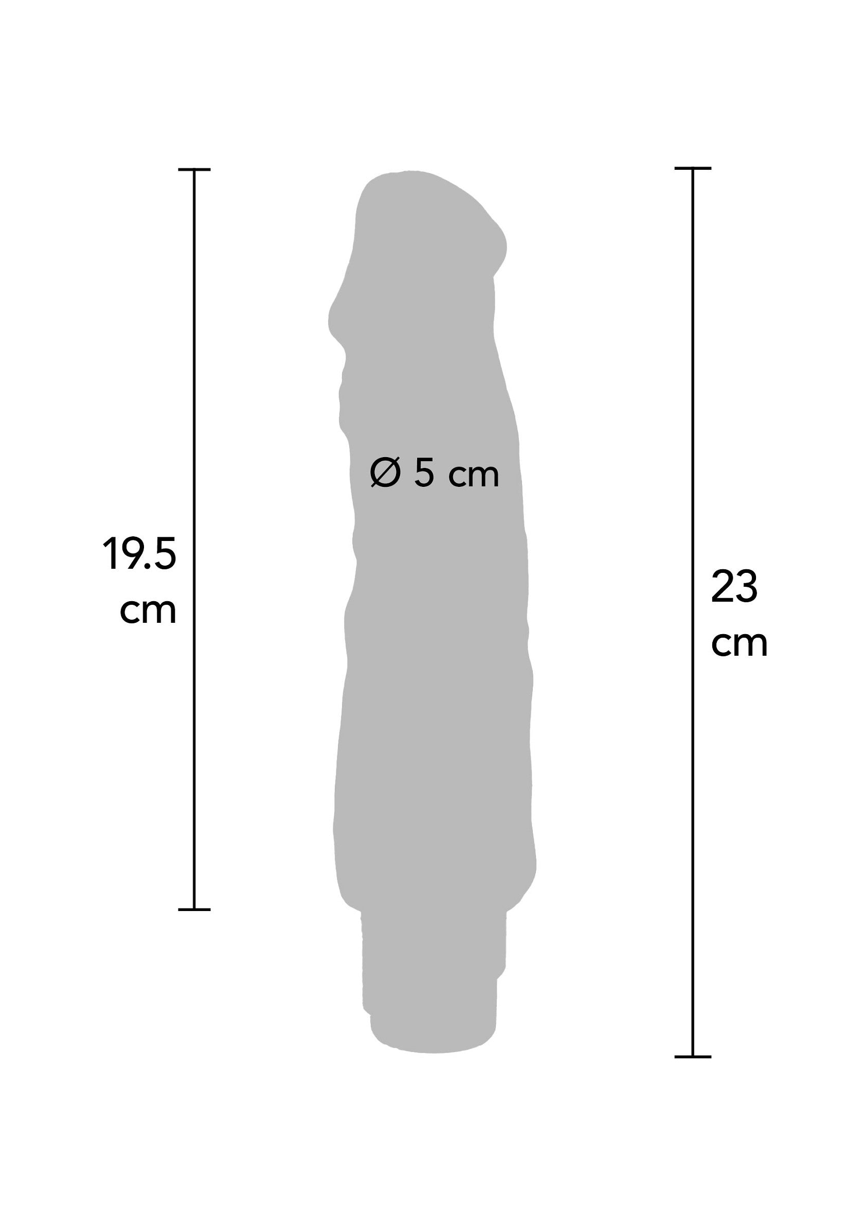 Vibratore a doppia densità 23 cm TPE color carne