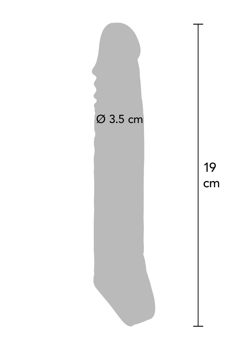 Manicotto di estensione TPE grande 19 cm carne