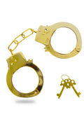 Golden metal handcuffs