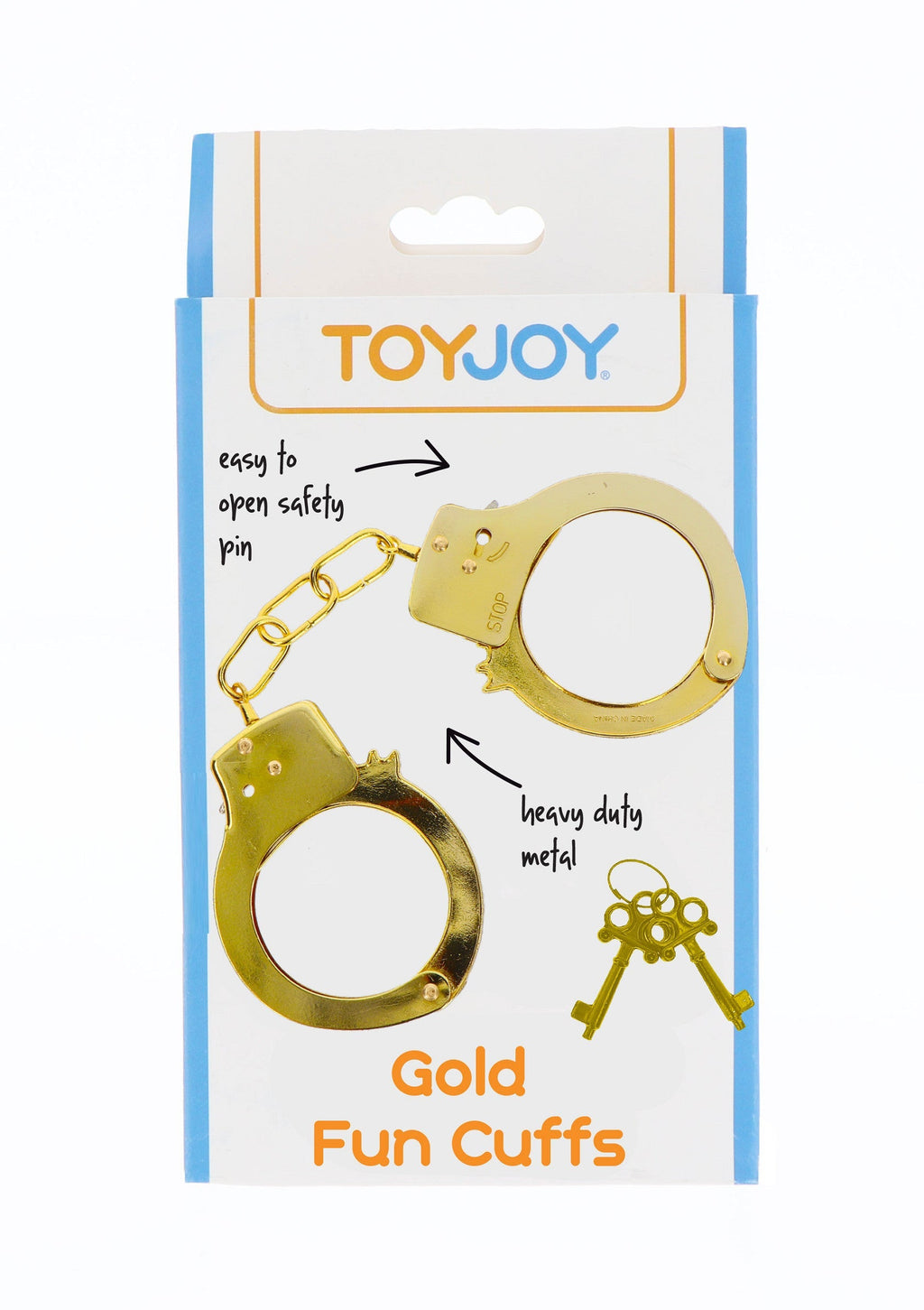 Golden metal handcuffs