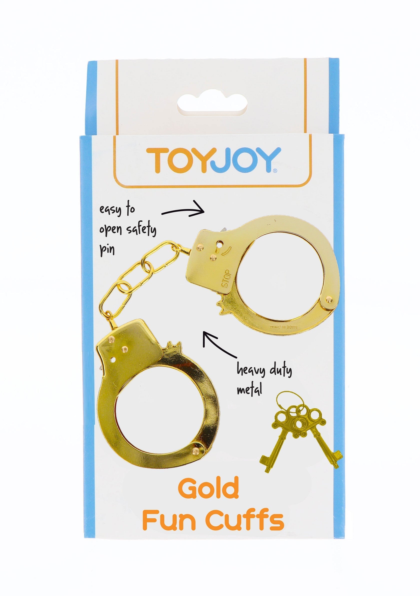 Golden metal handcuffs