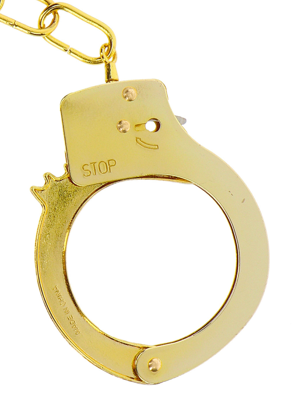 Golden metal handcuffs