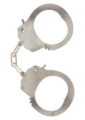 Handcuffs in silver metal