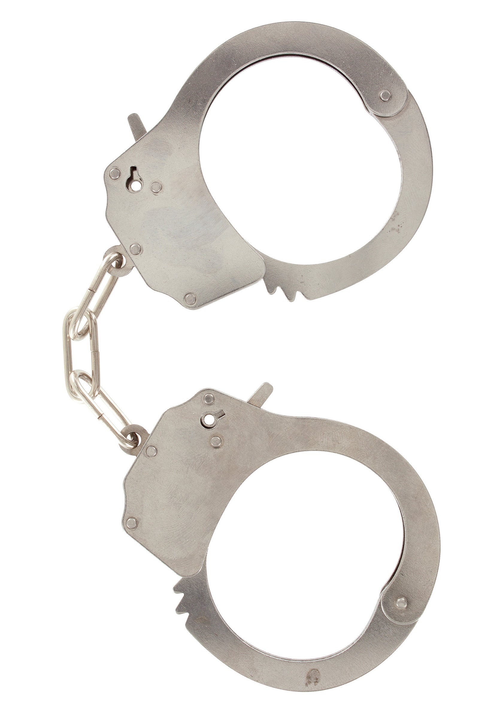 Handcuffs in silver metal