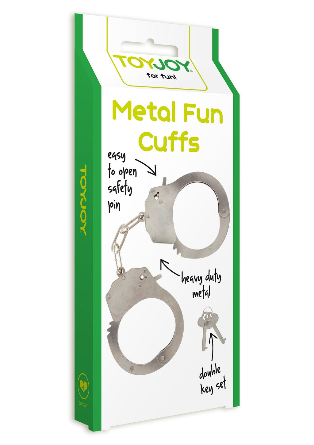 Handcuffs in silver metal