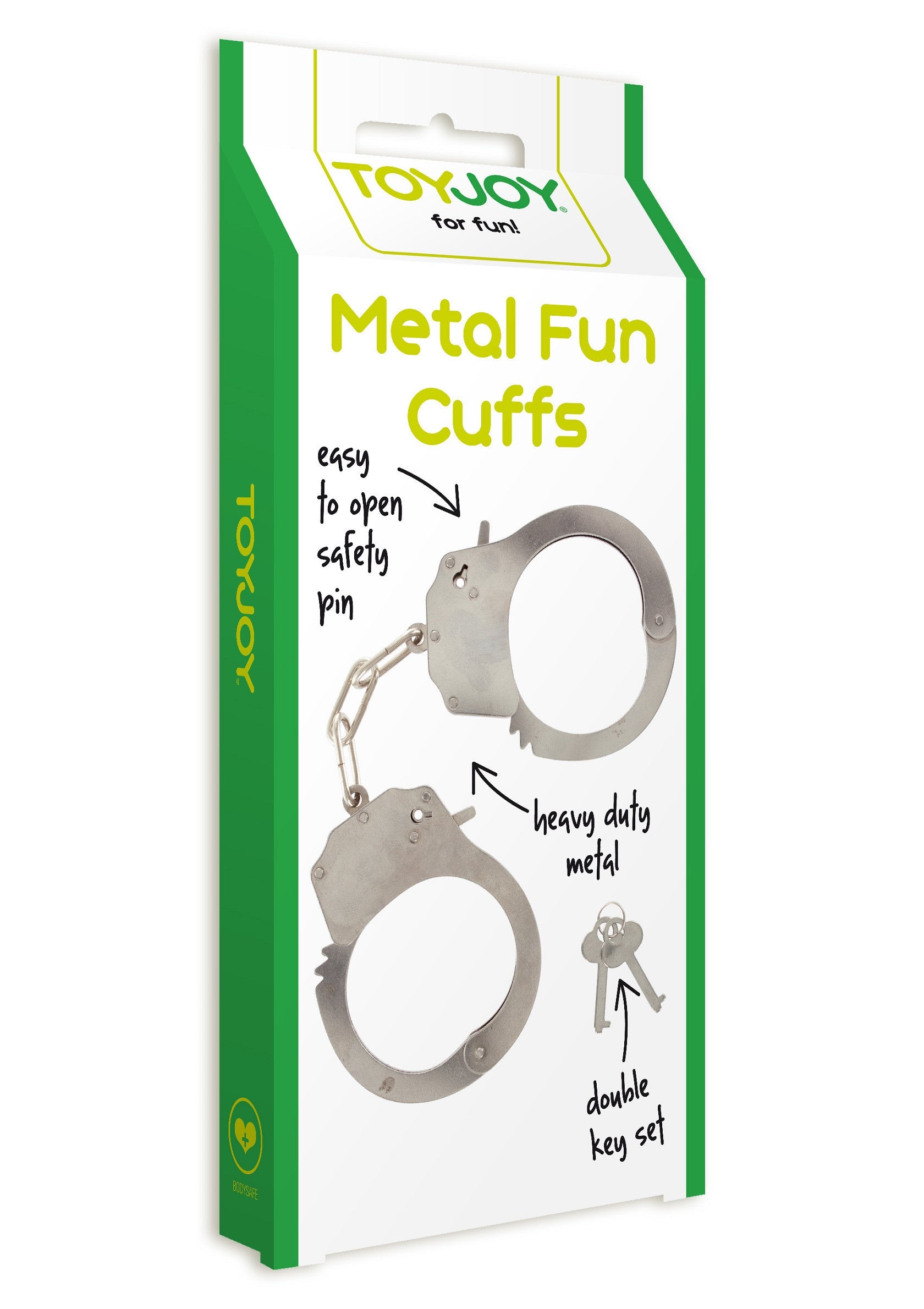Handcuffs in silver metal