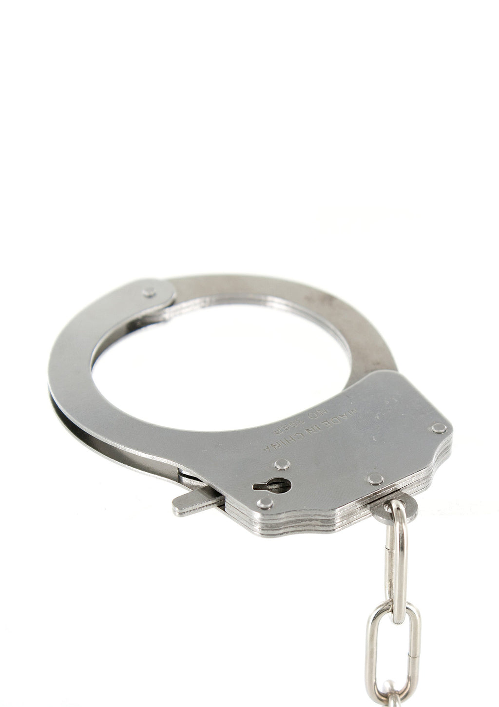 Handcuffs in silver metal