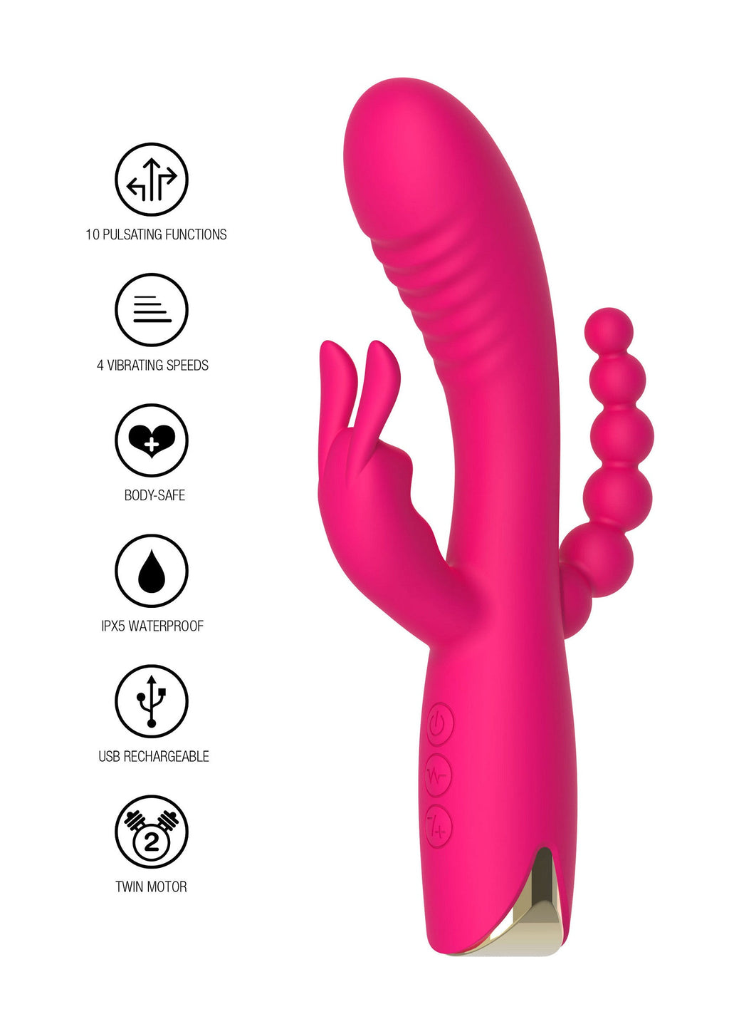 Afrodite vibratore triplo rosa