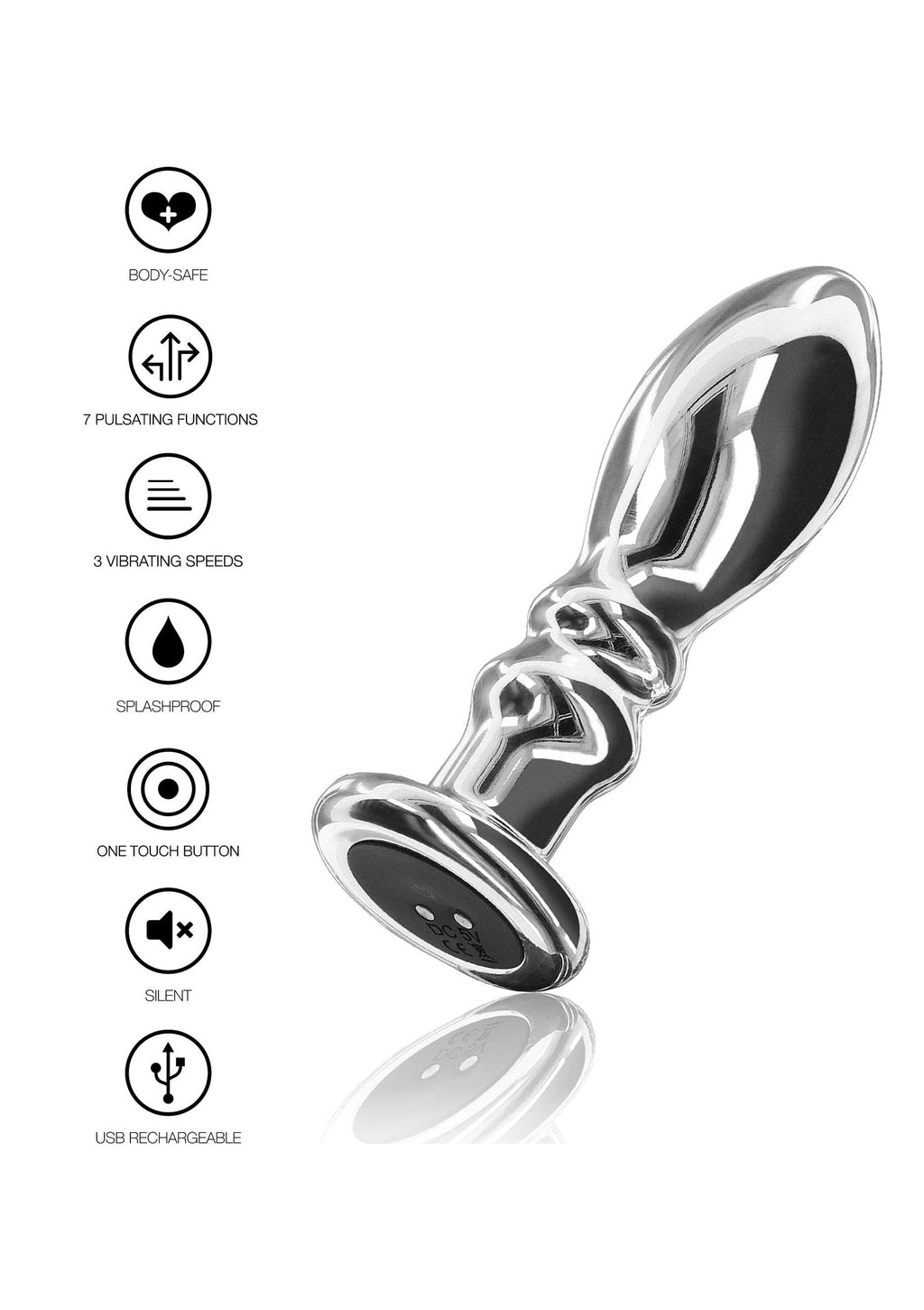 Slider Vibrating Plug Medium vibratore in argento