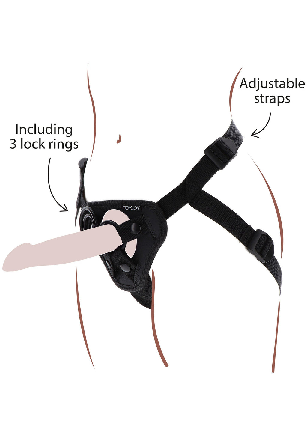 Black Strap-On Harness